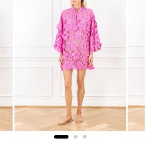 Floral Pink Lace Dress